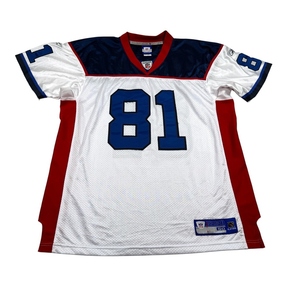 Buffalo Bills Football Jersey Mens XL White NFL Reebok Owens 81 On Field